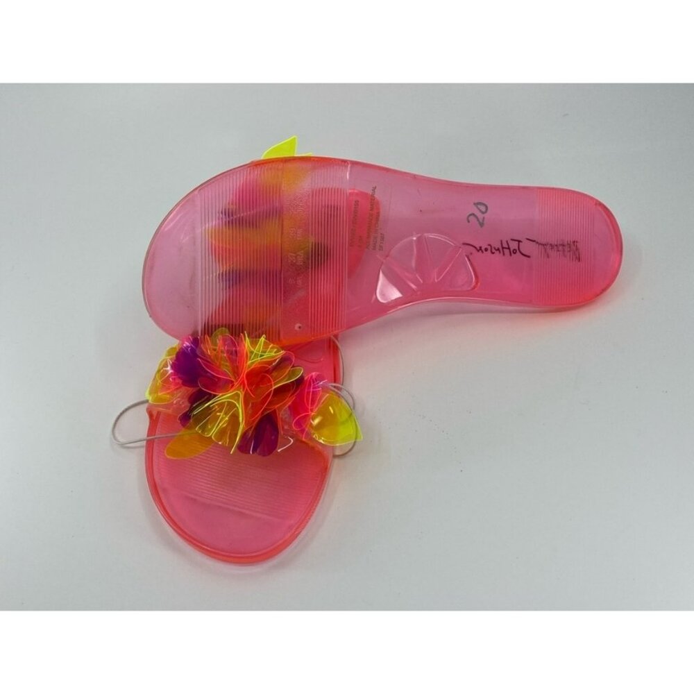 Betsy Johnson Womens Size 7 Pink Slide Sandals With Floral Detail - Picture 4 of 4